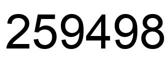 Número 259498 imagen negro