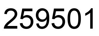 Número 259501 imagen negro