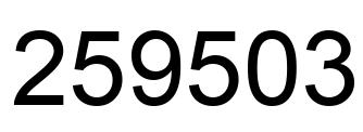 Número 259503 imagen negro