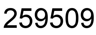 Number 259509 black image