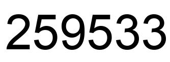 Number 259533 black image