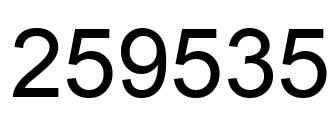 Number 259535 black image