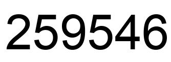Number 259546 black image