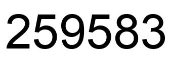 Number 259583 black image