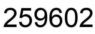 Number 259602 black image
