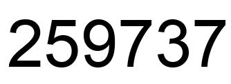 Número 259737 imagen negro