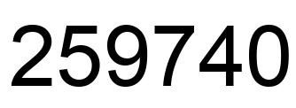 Número 259740 imagen negro