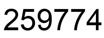 Número 259774 imagen negro