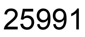 Number 25991 black image