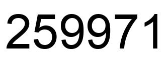 Number 259971 black image