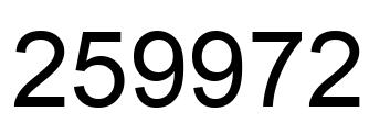 Number 259972 black image