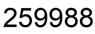 Number 259988 black image