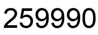Number 259990 black image