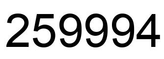 Number 259994 black image