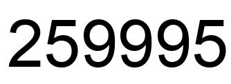 Number 259995 black image