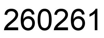 Number 260261 black image