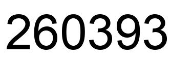 Number 260393 black image