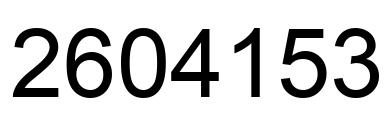 Número 2604153 imagen negro