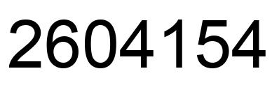 Number 2604154 black image