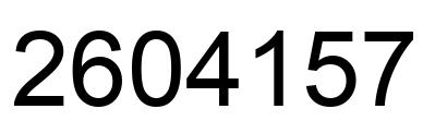 Número 2604157 imagen negro