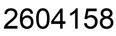 Number 2604158 black image
