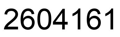 Número 2604161 imagen negro