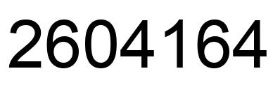 Number 2604164 black image