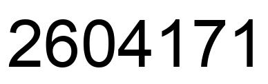 Number 2604171 black image