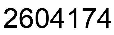 Number 2604174 black image