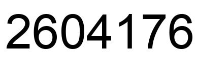Number 2604176 black image
