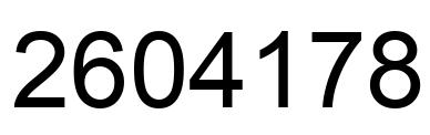 Number 2604178 black image