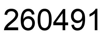 Number 260491 black image