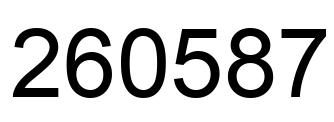 Número 260587 imagen negro