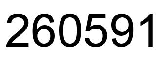 Number 260591 black image