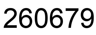 Number 260679 black image