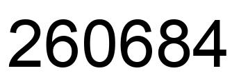 Number 260684 black image