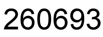 Number 260693 black image