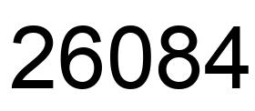 Number 26084 black image