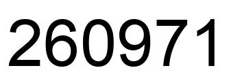 Number 260971 black image