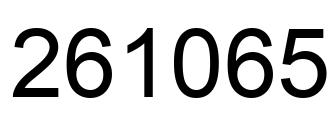 Number 261065 black image