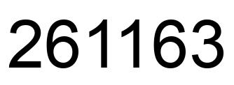 Number 261163 black image