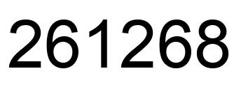 Number 261268 black image