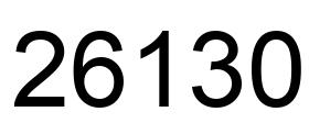 Número 26130 imagen negro