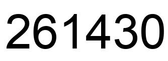 Number 261430 black image