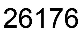 Número 26176 imagen negro
