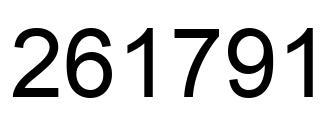 Number 261791 black image