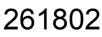 Number 261802 black image