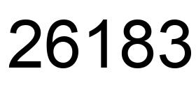 Número 26183 imagen negro