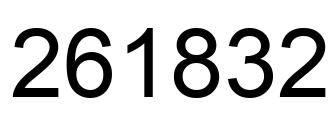 Number 261832 black image