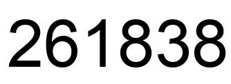 Number 261838 black image